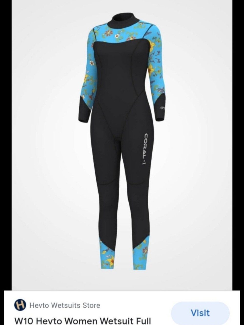 Hevto Women Wetsuit Full 3/2mm Neoprene SIZE S